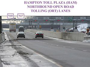 Hampton Open Toll Plaza Northbound