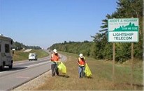 Volunteers Cleaning Roadway