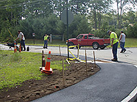 Bike-ped path under construction